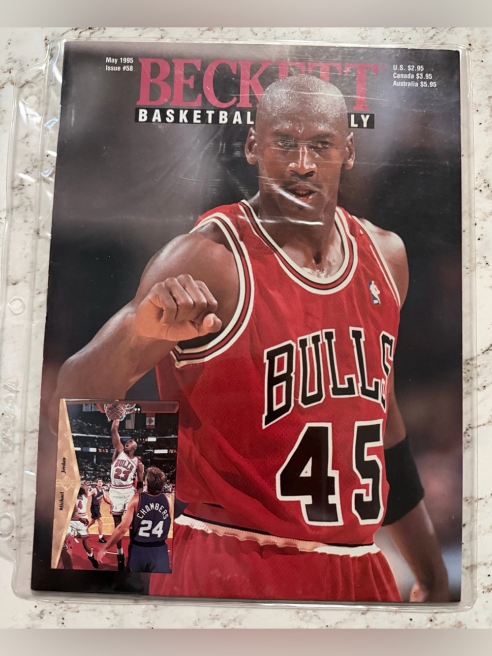 Michael Jordan Becket Basketball Monthly Magazine issue #58 May 1995.